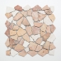 Preview: Bruchmosaik Polygonal Marmor Natursteinmosaik beige rot Ciot Rosso Cream 44-30-130