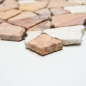Preview: Bruchmosaik Polygonal Marmor Natursteinmosaik beige rot Ciot Rosso Cream 44-30-130