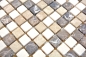 Mobile Preview: Marmor Mosaik Natursteinmosaik beige braun Castanao Biancone 38-1213