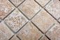 Preview: Mosaique Carre Noce Antique Travertin noyer mat R10C