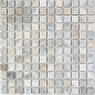 Preview: Travertin Mosaik Fliese Natursteinmosaik hellgrau silber Antik 43-47023