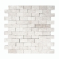 Mobile Preview: Splitface Mosaik Fliese Marmor Natursteinwand elfenbein Brick Botticino Marble 3D 45-1202