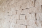 Mobile Preview: Splitface Mosaik Fliese Marmor Natursteinwand elfenbein Brick Botticino Marble 3D 45-1202