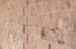 Mobile Preview: Splitface Mosaik Fliese Travertin Natursteinwand Walnuss Brick Noce Travertin 43-44248