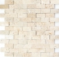 Preview: Splitface Mosaik Fliese Travertin 3D Natursteinwand beige Brick Chiaro 43-46248
