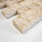 Preview: Splitface Mosaik 3D Fliese Travertin Natursteinmosaik beige Brick Chiaro Travertin 43-1206