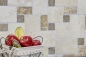 Preview: Mosaik Kombinationsoptik Travertin mix beige braun matt - 10 Mosaikblaetter