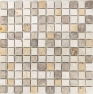 Preview: Mosaik Travertin mix beige braun matt - 10 Mosaikblaetter