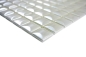 Preview: Mosaik Fliese ECO Recycling Glas Weiß Metallic Fliesenspiegel Bad Küche Wand - 350-22