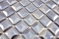 Mobile Preview: Mosaik Fliese ECO Recycling Glasmosaik ECO schwarz metallic 3DF 350-28