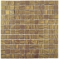 Preview: Deluxe Mosaikfliese Glas Recycling Satin Gold Beige Braun Vidrepur Arts 360-05