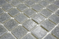 Preview: Mosaik Glas grau glaenzend - 10 Mosaikblaetter