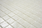 Preview: Mosaico cuadrado de vidrio uni gris claro brillante
