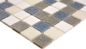 Preview: Mosaico de vidrio mezcla blanco gris metal brillante - 10 hojas de mosaico
