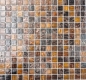 Preview: Mosaique verre mix brun brillant - 10 feuilles de mosaique
