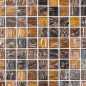 Preview: Mosaique verre mix brun brillant - 10 feuilles de mosaique