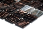 Preview: Mosaique Carre argent dore gris fonce verre brillant