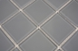 Preview: Mosaico Cristal translucido gris brillante - 10 hojas de mosaico