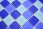 Preview: Glasmosaik Blau Hellblau Dunkelblau Schwimmbadmosaik Poolmosaik Bad - 63-0405