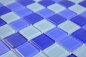 Preview: Glasmosaik Blau Hellblau Dunkelblau Schwimmbadmosaik Poolmosaik Bad - 63-0405