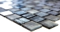 Preview: Mosaico Cristal translucido negro brillante - 10 hojas de mosaico
