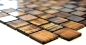 Preview: Mosaico traslucido Crystal marrone lucido - 10 fogli di mosaico