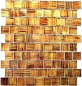 Preview: Mosaico traslucido Crystal marrone lucido - 10 fogli di mosaico