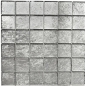 Preview: Mosaik Fliese Glasmosaik Silber Struktur Wandverkleidung Küche Bad WC - 123-8SB26