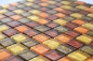 Mobile Preview: Mosaik Fliese Glasmosaik Gold Rot Orange Struktur Wandverkleidung Küche Bad - 120-07814