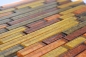Preview: Mosaik Fliese Glasmosaik Gold Rot Orange Struktur Stäbchen Wandfliese Küchenfliese - 86-07814