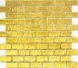 Preview: Mosaik Fliese Glasmosaik Gold Struktur Brick Wandverkleidung Küche Bad - 120-0744