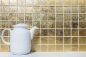 Preview: Mosaik Fliese Glasmosaik Gold Struktur Wandverkleidung Küche Bad - 120-0746