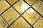 Preview: Mosaik Fliese Glasmosaik Gold Struktur Wandverkleidung Küche Bad - 120-0746