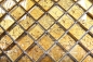 Preview: Mosaik Fliese Glasmosaik Gold Struktur Wandfliese Küchenfliese Fliesenspiegel - 120-0782