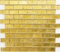 Preview: Mosaik Mauerverbandoptik Transluzent Crystal gold glaenzend - 10 Mosaikblaetter