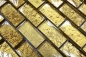Mobile Preview: Mosaik Fliese Glasmosaik Gold Struktur Brick Wandfliese Küchenfliese Fliesenspiegel - 120-0784