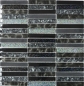 Preview: Batonnets de mosaique Mosaique de verre Night black translucide aspect croise noir brillant