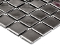 Preview: Mosaik Fliese Glasmosaik Silber Glänzend Fliesenspiegel Wand Küche Mosaikmatte - 60-0206