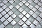 Mobile Preview: Mosaik Fliese Glasmosaik Silber Gefrostet Milchglas Klar Fliesenspiegel Wand Küche - 92-0217