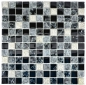Preview: Mosaique Mix Translucide Resin mix gris noir mat - 10 feuilles de mosaique