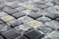 Preview: Mosaique Mix Translucide Resin mix gris noir mat - 10 feuilles de mosaique