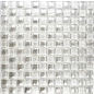 Preview: Mosaico Luester optico cristal translucido blanco brillante - 10 hojas de mosaico