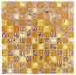 Mobile Preview: Muschelmosaik Glasmosaik Pastell Orange Gelb Rosa Fliesenspiegel 82B-0708