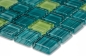 Preview: Mosaique Aspect de trait Translucide Crystal vert brillant - 10 feuilles de mosaique