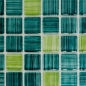 Preview: Mosaique Aspect de trait Translucide Crystal vert brillant - 10 feuilles de mosaique