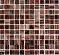 Preview: Mosaik Strichoptik Transluzent Crystal strichbraun glaenzend - 10 Mosaikblaetter