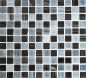 Preview: Glasmosaik Strichschwarz Schwarz Hellgrau Fliesenspiegel Wand Bad Küche WC - 64-0302
