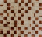 Preview: Glasmosaik Mosaikfliese Bordüre Beige Braun Style Fliesenspiegel 74-1209