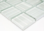 Preview: Mosaico de vidrio holograma blanco con brillo azulejo espejo bano cocina pared - 110-0104