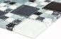 Preview: Mosaique de verre Carreau blanc gris clair anthracite Carrelage cuisine - 78-0204